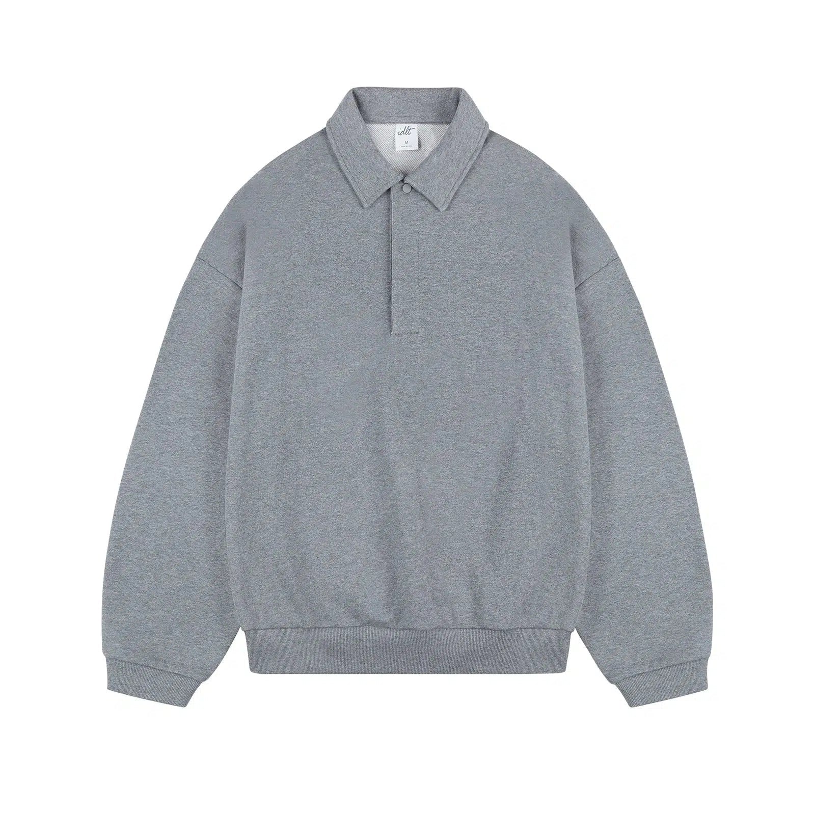 Polo Lapel Basic Sweatshirt