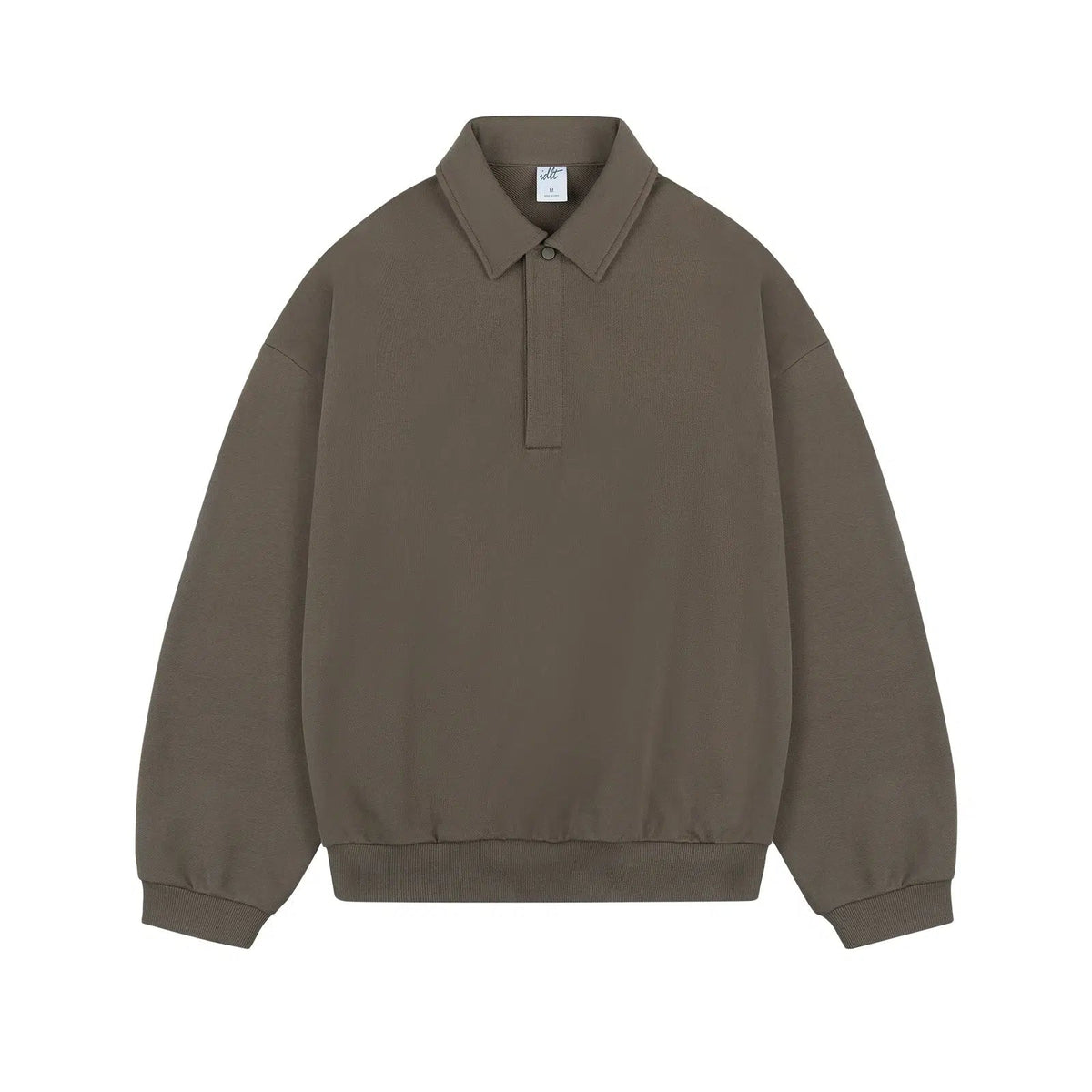 Polo Lapel Basic Sweatshirt