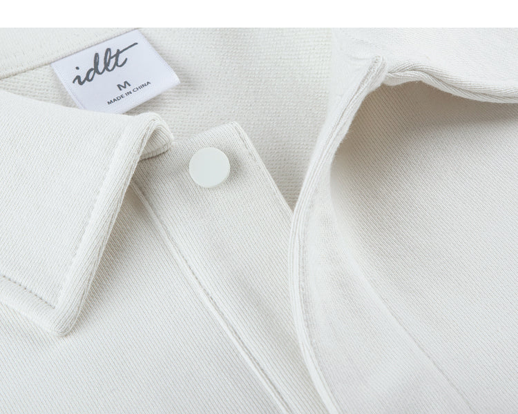 Polo Lapel Basic Sweatshirt