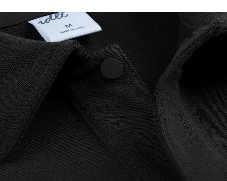 Polo Lapel Basic Sweatshirt