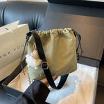 Pom Keychain Drawstring Bucket Bag