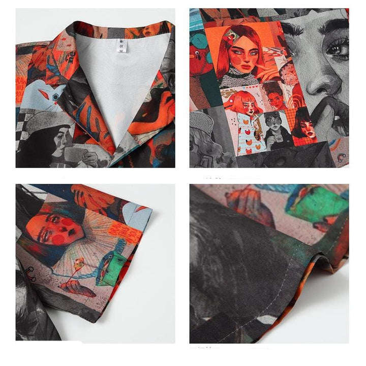 Portrait Graffiti Short Shirt