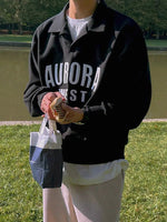 Print Long Sleeve Polo Shirt