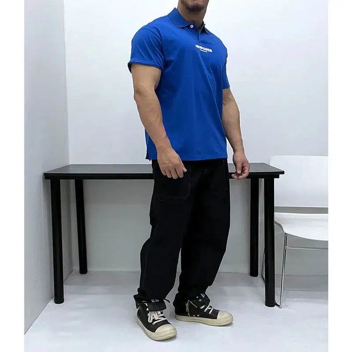 Printed Back Polo T-shirt