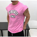 Printed Cotton Neckline Sleeveless Vest