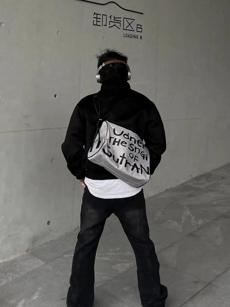 Printed Crossbody Messenger Bag