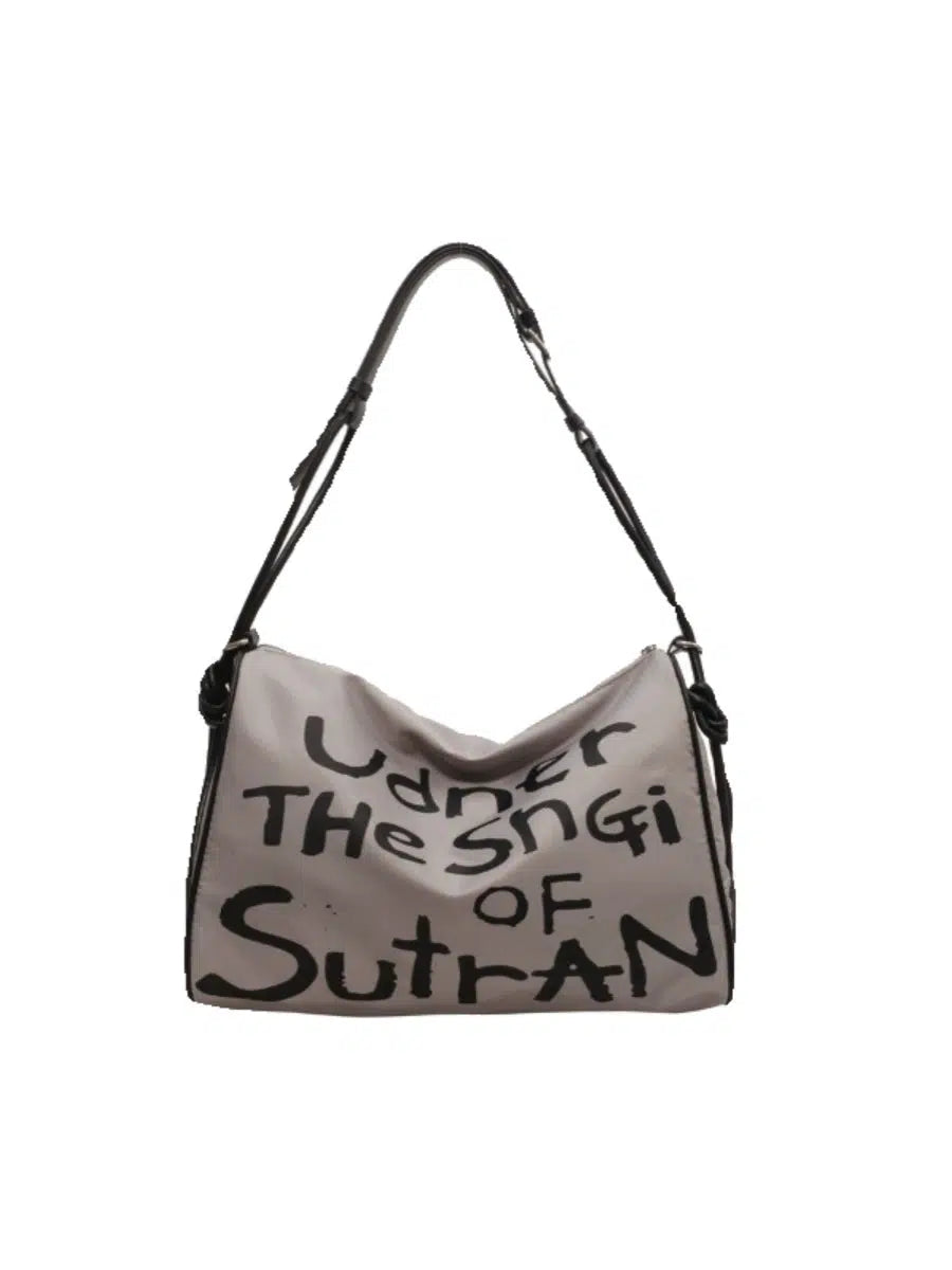 Printed Crossbody Messenger Bag