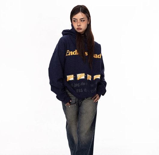 Printed Fleece Hooded Sweatshirt