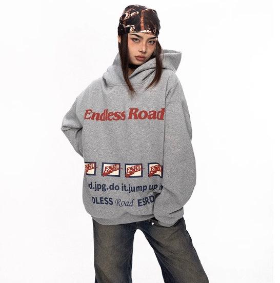 Printed Fleece Hooded Sweatshirt
