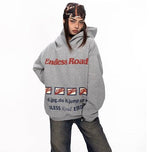 Printed Fleece Hooded Sweatshirt