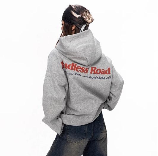 Printed Fleece Hooded Sweatshirt