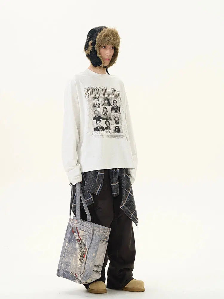 Printed Long-sleeved Sweatshirt