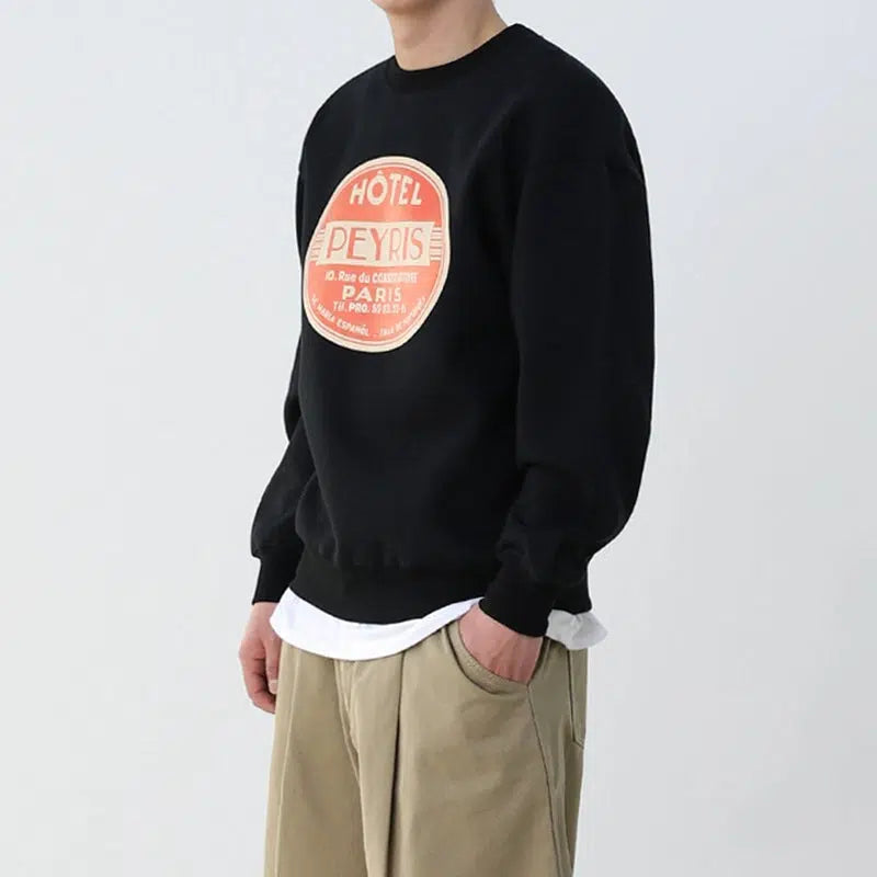 Printed Round Neck Pullover