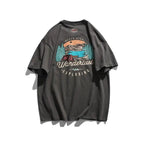 Printed Round Neck Short-sleeved T-shirt