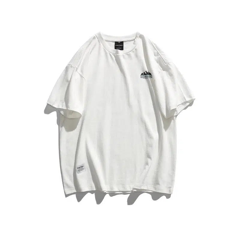 Printed Round Neck Short-sleeved T-shirt