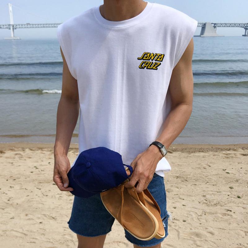 Printed Sleeveless Bottoming Shirt