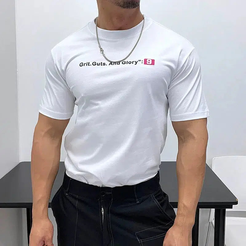 Printed Slogan Graphic T-shirt