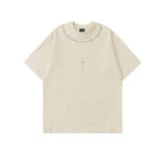 Printed Suede Short-sleeved T-shirt