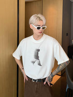 Printing Round Neck Cotton T-shirt