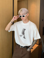 Printing Round Neck Cotton T-shirt