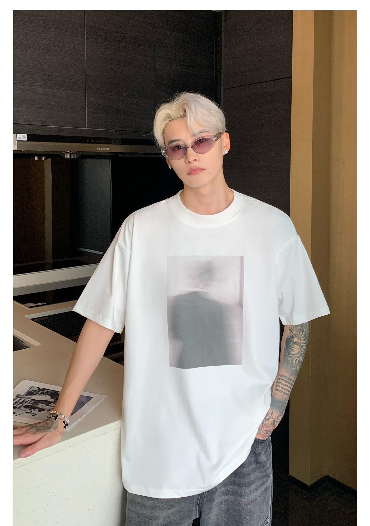 Printing Round Neck Cotton T-shirt