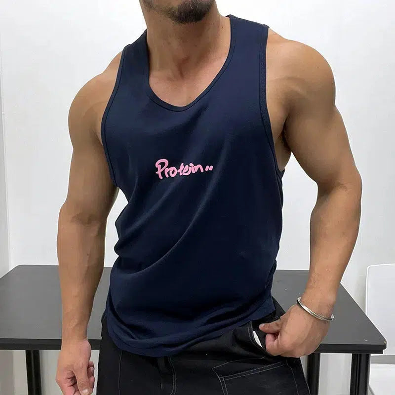 Protein Graphic Printed Sleeveless