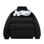 Puffer Jacket with Corduroy Accent