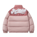 Puffer Jacket with Corduroy Accent