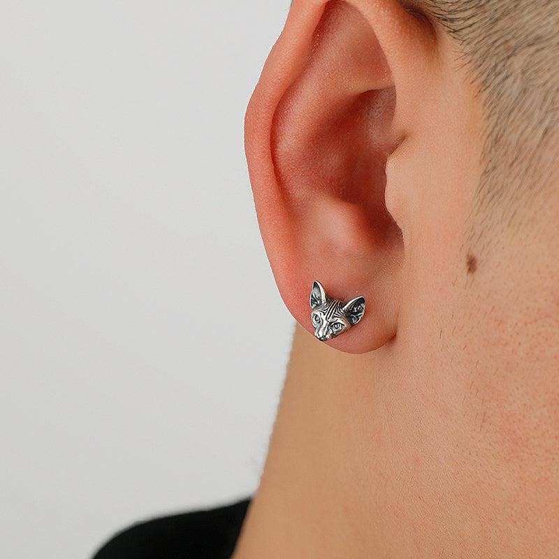 Punk Cat Stud Earrings