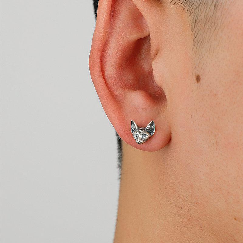 Punk Cat Stud Earrings