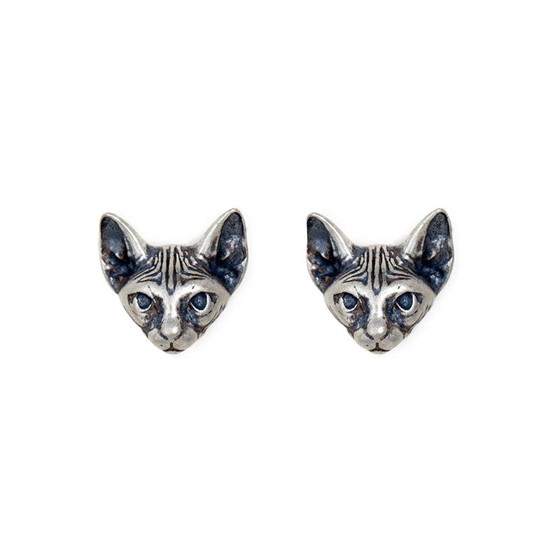 Punk Cat Stud Earrings