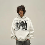 Punk Print Hooded Sweatshirt