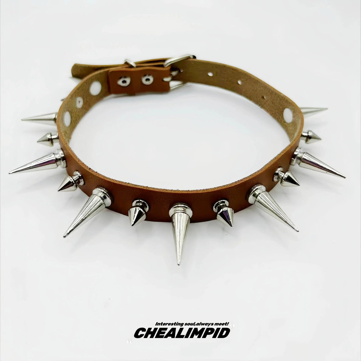 Punk Style Spiked Choker Necklace