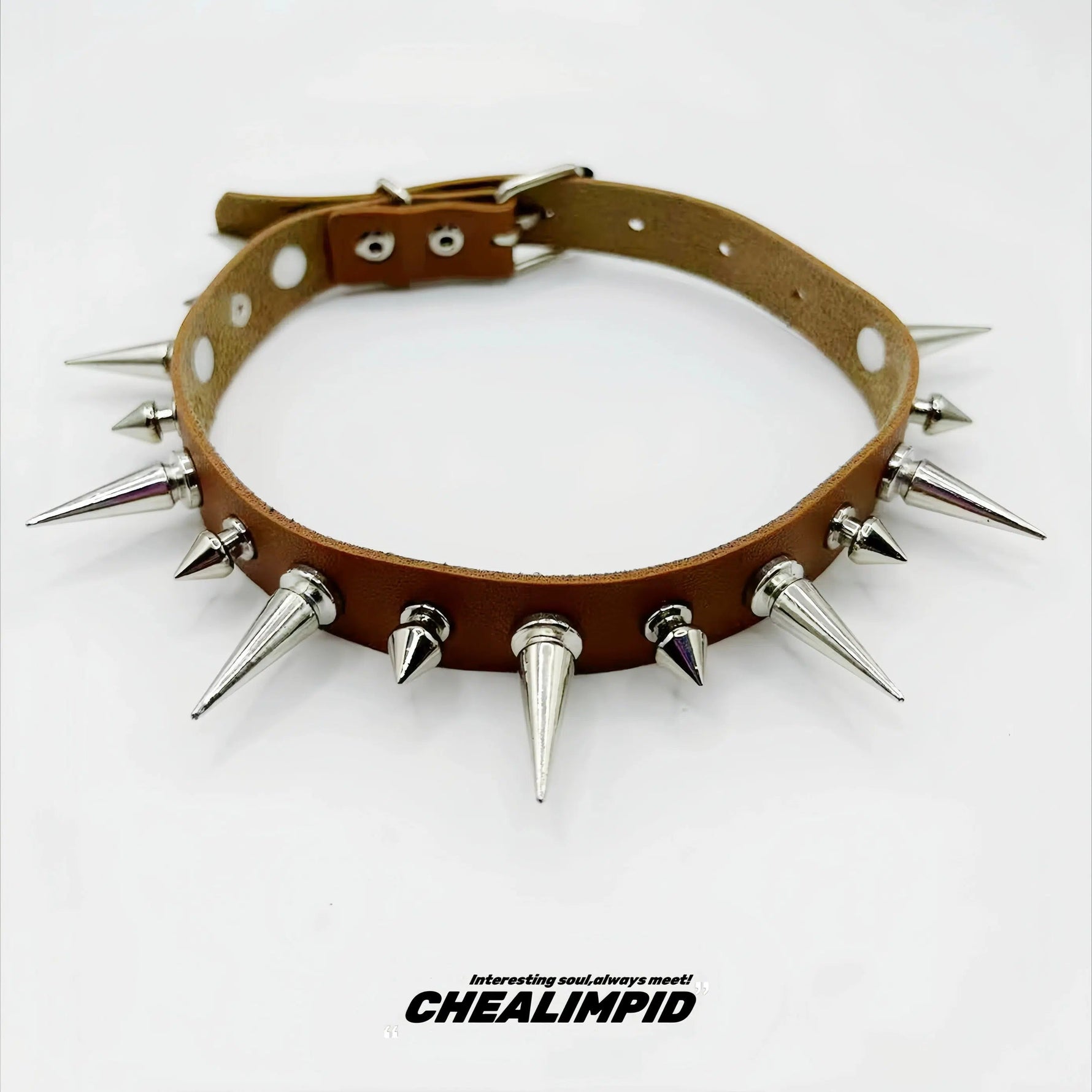 Punk Style Spiked Choker Necklace