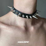 Punk Style Spiked Choker Necklace