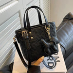 Puppy Charm Quilted Small Tote Bag