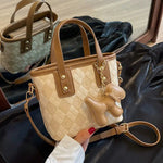 Puppy Charm Quilted Small Tote Bag