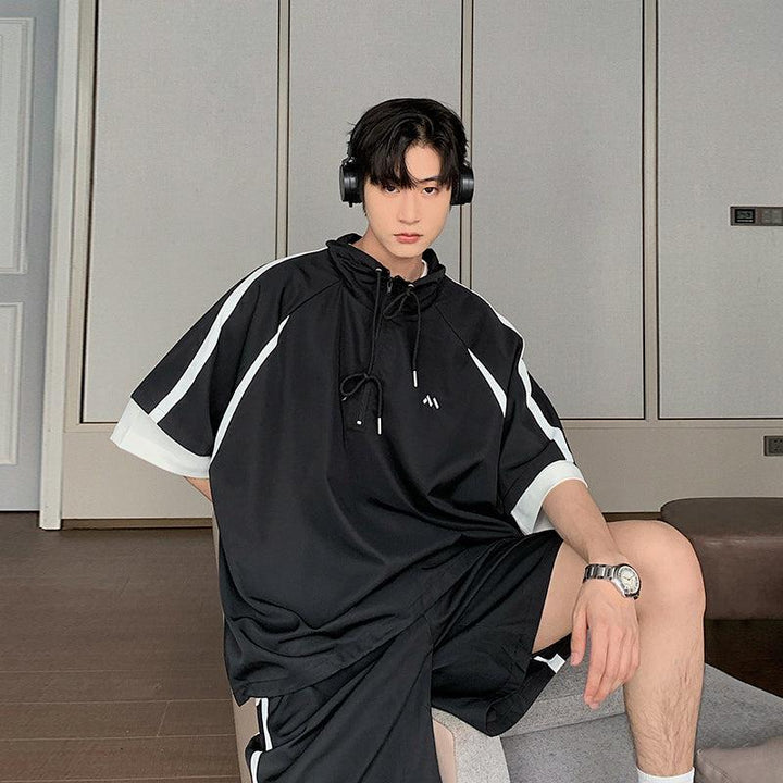Quick Dry Colorblock Sweatshirt & Shorts