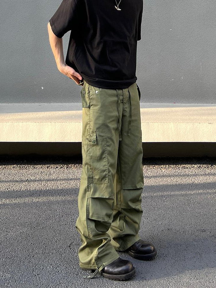 Quick Dry Nylon Drawstring Cargo Pants