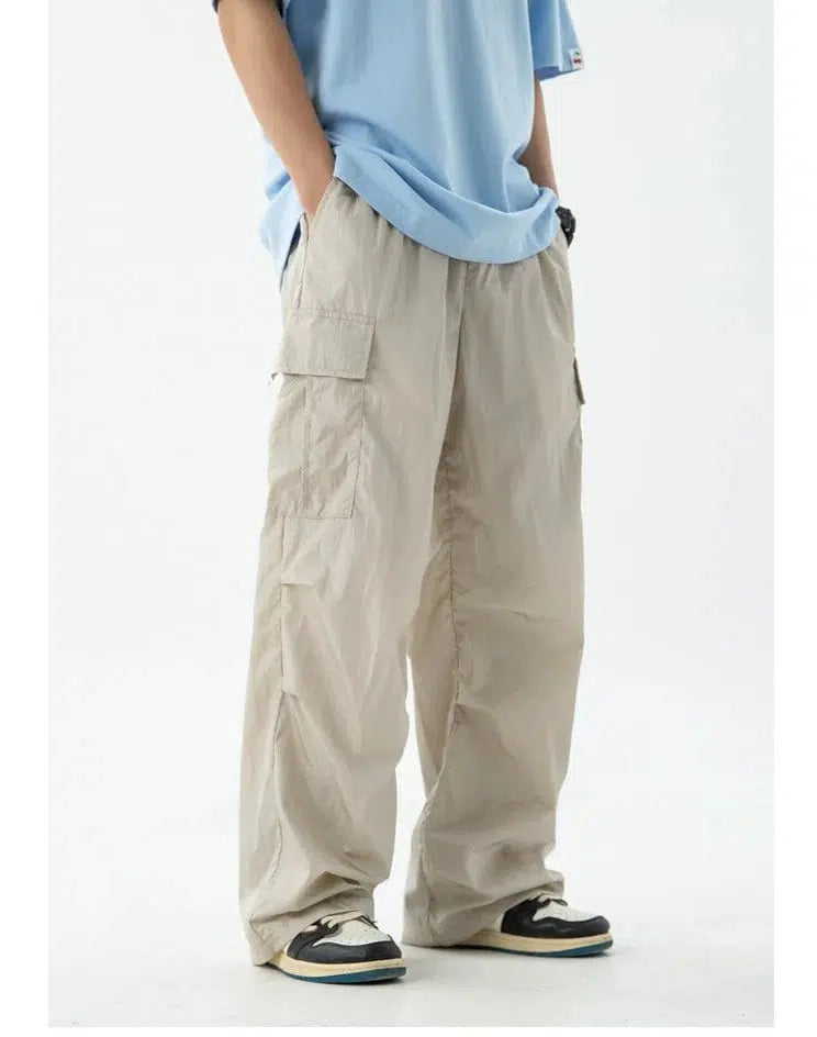 Quick-drying Wide-leg Cargo Pants