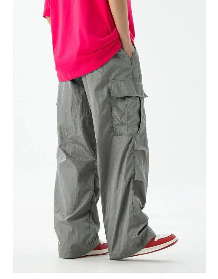 Quick-drying Wide-leg Cargo Pants