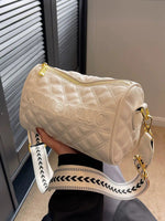 Quilted Barrel Crossbody Bag