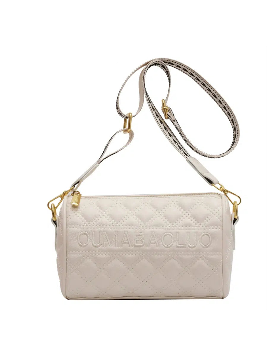 Quilted Barrel Crossbody Bag