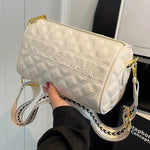 Quilted Barrel Crossbody Bag