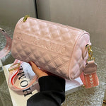 Quilted Barrel Crossbody Bag