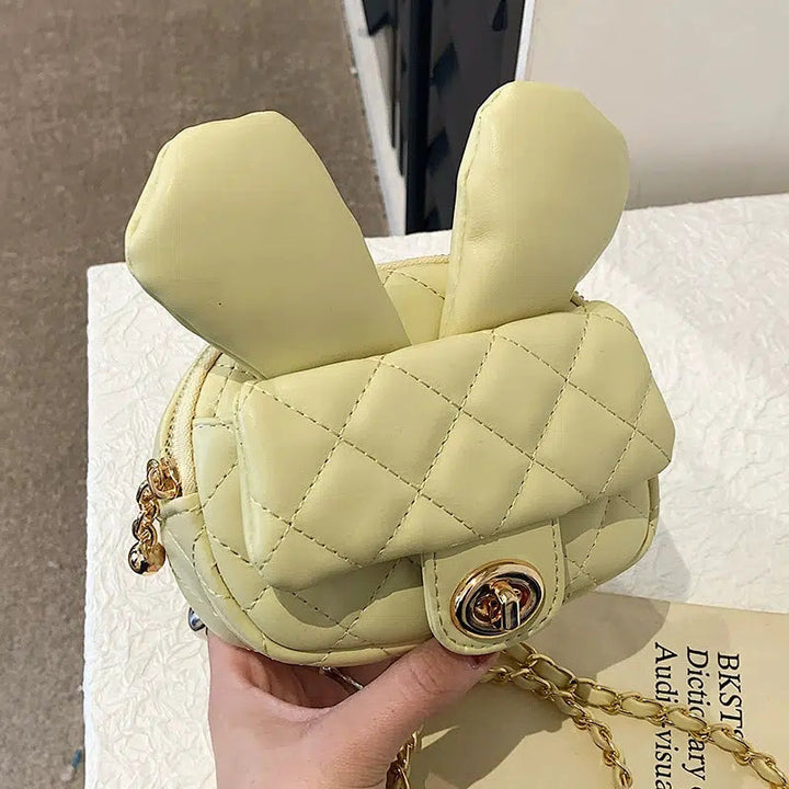 Quilted Bunny Ears Crossbody Bag