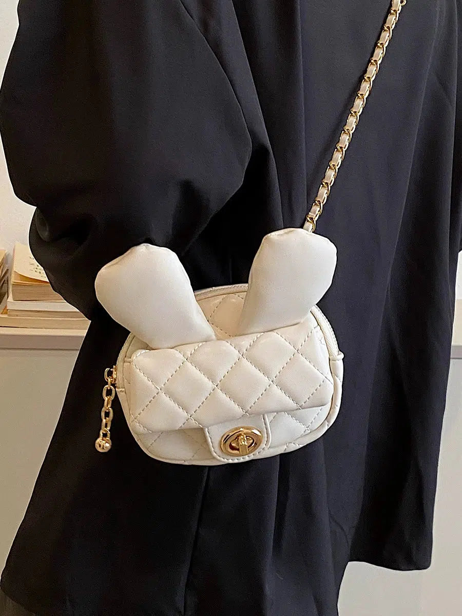 Quilted Bunny Ears Crossbody Bag