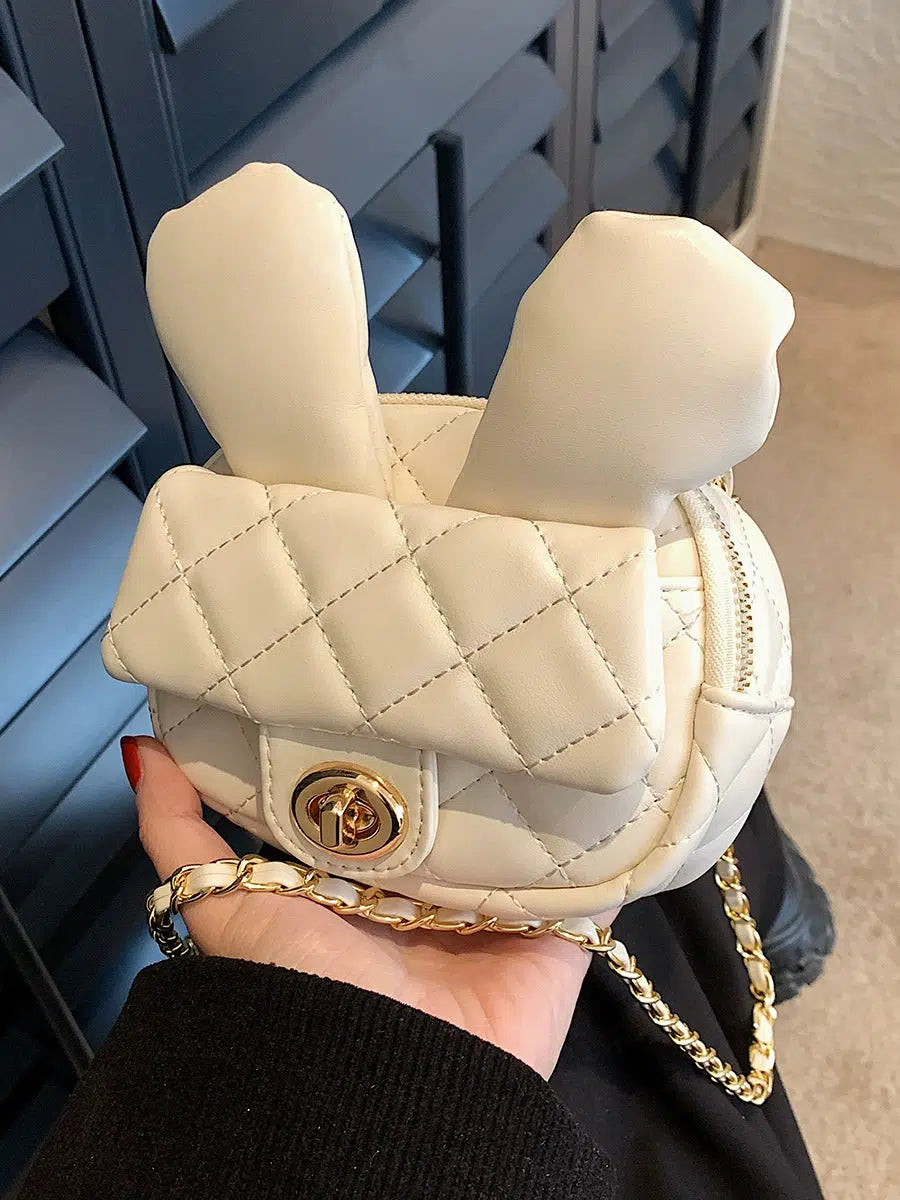 Quilted Bunny Ears Crossbody Bag