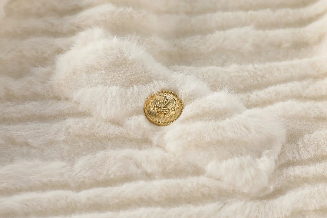 Quilted Pockets Button-Front Coat