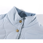 Stand Collar Quilted Button-Up Coat